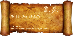 Mult Jonatán névjegykártya